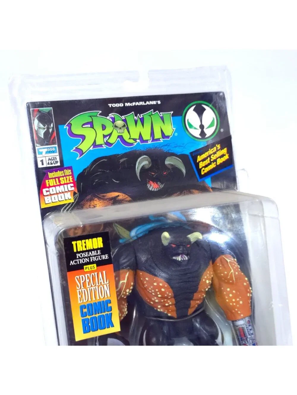 Vintage 1994 Todd McFarlane's Spawn Series 1 Tremor Action Figure NEW - Picture 3 of 12